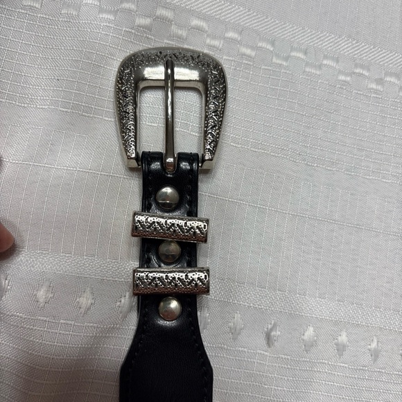 Genuine Leather Womens Western Belt  Casual Jeans Belts- Black Size 36 - Picture 2 of 7